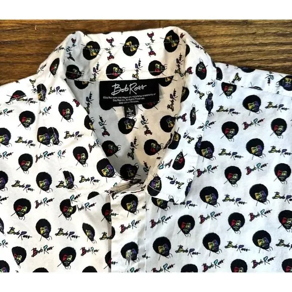 Men's Black and White Casual Button Down Shirt - Picture 2 of 8